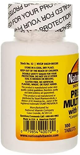 Nature'S Blend Prenatal Formula Multivitamin 100 Tabs