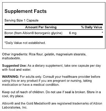 Swanson Boron From Albion - Boroganic Glycine Supplement Supporting Jo