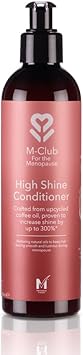 M-Club High Shine Menopause Conditioner – Hair Strengthening & Nourishing To Revilatise Menopausal Hair – Upcycled Coffee Oil For 300% More Shine – Vegan, Anti-Frizz & Eco-Friendly Formula - 2X 250Ml