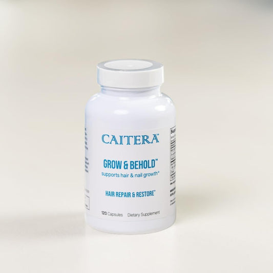 Grow & Behold | Clinically Tested Dietary Supplement For Thinning Hair | Saw Palmetto, Biotin, Zinc & Selenium To Support Hair Growth, Vitality, Shine & Fullness | Vegan 120 Capsules