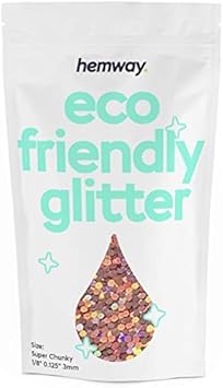 Hemway Eco Friendly Biodegradable Glitter 100G / 3.5Oz Bio Cosmetic Safe Sparkle Vegan For Face, Eyeshadow, Body, Hair, Nail And Festival - Extra Chunky (1/24" 0.040" 1Mm) - Lime Green Holographic