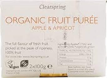 Clearspring Organic Apple And Apricot Fruit Puree, 2 X 100G