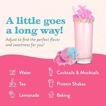 Jordan'S Skinny Mixes Sugar Free Syrup, Cotton Candy Flavor, Fruit Flavored Water Enhancer, Drink Mix For Ice Tea, Lemonade & More, Zero Calorie Flavoring, Keto Friendly, 25.4 Fl Oz, 6 Pack