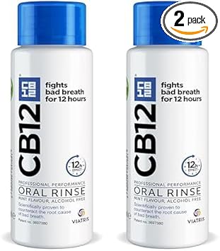 Cb12 Mint Menthol Mouthwash, Enamel Strengthening, Pleasant Breath For 12 Hours, 250 Ml (Pack Of 2)
