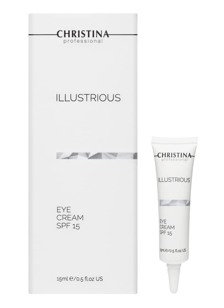 -Christina- Illustrious Eye Cream With Spf 15 And Hyaluronic Acid | Peptide Cream With Vitamin E For Revitalizing, Nourishing The Skin | Targets Pigmentation, Signs Of Aging, Dark Circles 15Ml : Beauty & Personal Care
