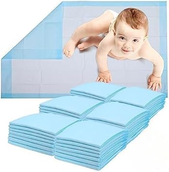 Healqu Disposable Baby Changing Pad Liners - Case Of 300, Super Soft, Absorbent And Waterproof - Mess-Free Baby Diaper Changes On Every Surface - 17" X24