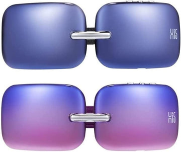 Master Massage E10 Eye Massager Heat & Vibration Relieves Migraines,Dark Circles, Puffiness. Ultra Lightweight, Chic & Stylish, Improve Eye Circulation, Dry Eye, Heated For Eye Relax - Aurora Blue
