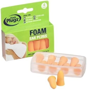 Hush Plugz Orange Foam Earplugs (1 Pack (4 Pairs))