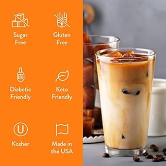 Jordan'S Skinny Syrups Sugar Free Coffee Syrup, Caramel Flavor Drink Mix, Zero Calorie Flavoring For Chai Latte, Protein Shake, Food & More, Gluten Free, Keto Friendly, 25.4 Fl Oz, 6 Pack