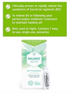 Balance Activ Bv Pessaries, Bacterial Vaginosis Treatment For Women, Works Naturally To Rapidly Relieve Symptoms Of Unpleasant Odour, Discomfort & Discharge Odour Associated With Bv, 2 Pack