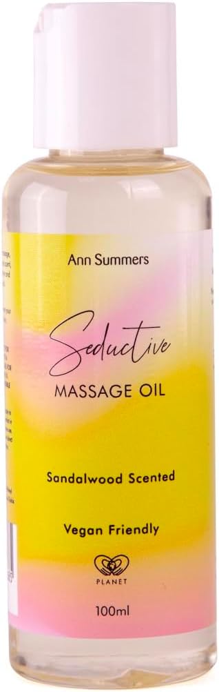 Ann Summers Seductive Massage Oil - Sandalwood Scent - 100Ml - Natural Sensuality For Intimate Moments - Miniature Flavoured Massage Oil - Vegan & Natural Massage Oil - Moisturising Formula