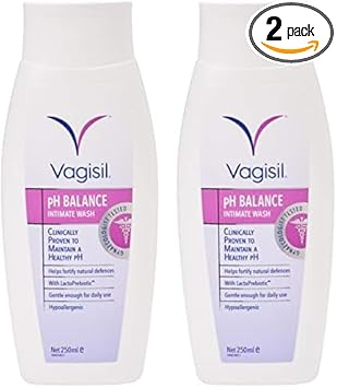 Vagisil Ph Balance Intimate Wash For Women, Daily External Feminine Hygiene With Lactoprebiotic, Helps Fortify Natural Defences, 250 Ml (Pack Of 2)