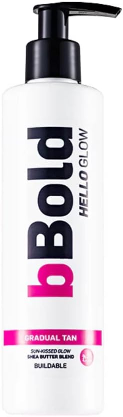 Bbold Hello Glow Gradual Tan Moisturiser 250Ml, Sun Kissed Glow, Shea Butter Blend, Fake Tan, Self Tanning