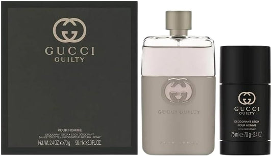 Gucci Guilty Homme Set: Edt Spray 90Ml + Deo Stick 75Ml