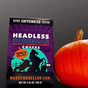 Wake The Hell Up! Headless Horseman Pumpkin Flavored Coffee Pods For K-Cup Compatible Brewers | 12 Count, 2.0 Compatible Pods