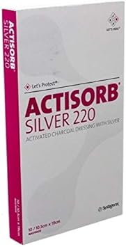 Actisorb Silver Activated Charcoal Dressing 19 X 10.5Cm 10'S