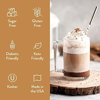 Jordan'S Skinny Syrups Sugar Free Coffee Syrup, White Chocolate Mocha Flavor Mix, Zero Calorie Flavoring For Chai Latte, Protein Shake, Cocktail & More, Gluten Free, Keto Friendly, 25.4 Fl Oz, 1 Pack