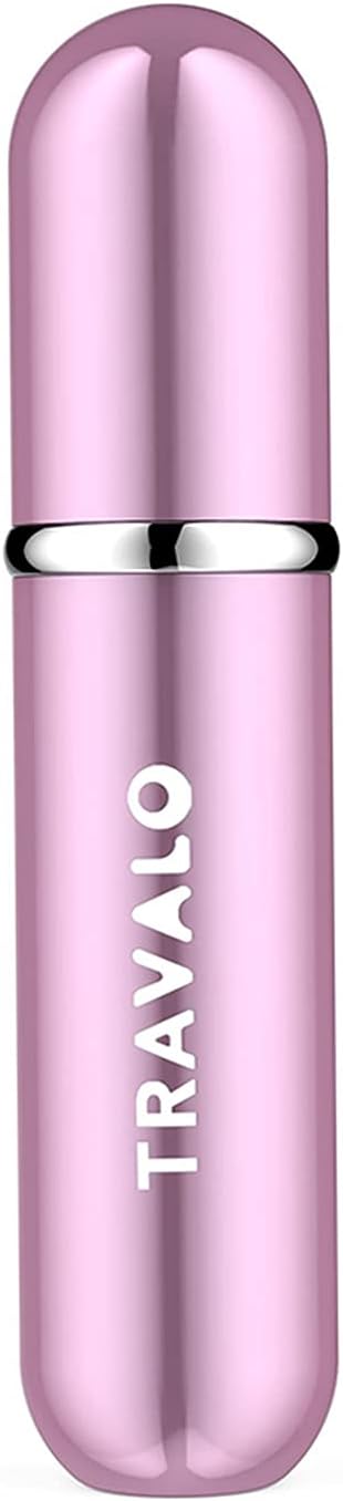 Travalo - Classic Refillable Perfume Spray - Revamped Refill System - Elegant Metal Travel Atomizer - U-Fill Spray Bottle - Tsa Flight Approved Portable Perfume Bottle - Pink - Unisex - 0.17 Oz