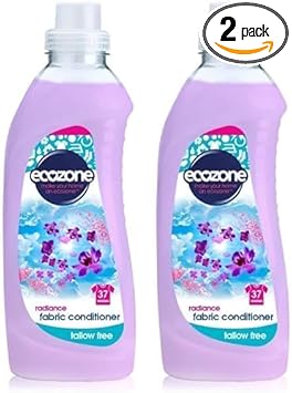 Ecozone Concentrated Radiance Fabric Conditioner, Tallow Free, Gentle Fresh Fragrance, Clothing Softener For Washing Machine Cleaning, Natural Vegan Eco Friendly Plant-Based Liquid (1 Litre/37 Washes)