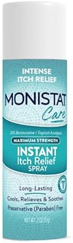 Monistat Instant Itch Relief Spray For Women, Maximum Strength Feminine Itch Care, 2 Oz (Pack Of 3)