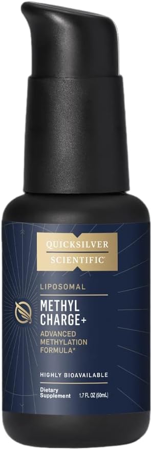 Quicksilver Scientific Methyl Charge - Methylation, Liver, Detox + Energy Supplement - Folate, Vitamin B12, Riboflavin, Vitamin B6 + Tmg Supplement With Superior Absorption - Vegan B Vitamins (50Ml)