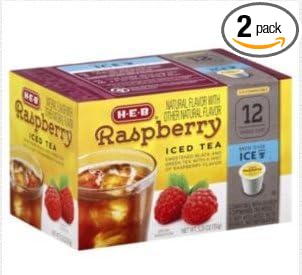 H.E.B Iced Tea Single Serve Cups 12 Cts. Raspberry (Pack Of 2)