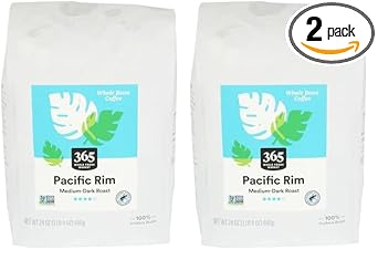 365 By Whole Foods Market, Coffee Pacific Rim Vienna Roast Whole Bean, 24 Ounce (Pack Of 2)