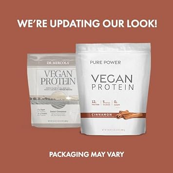 Dr. Mercola Vegan Protein, Sweet Cinnamon, 24.3 Ounces (1 lb. 8.3 Ounc