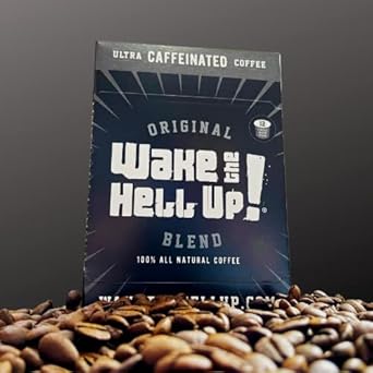 Wake The Hell Up! Ultra-Caffeinated Dark Roast Single Serve Coffee Pods | 12 Ct, 2.0 Compatible