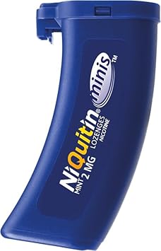Niquitin Minis Mint 2 Mg Lozenges - Effective Smoking Craving Relief - Practical Pocket-Sized Container - 100 Mini Lozenges - Relieve Sudden Cravings - Reduce And Quit Smoking Aid