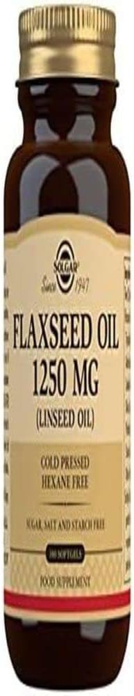 Solgar Flaxseed Oil 1250 mg, 100 Softgels - Organic, Cold-Pressed Omeg