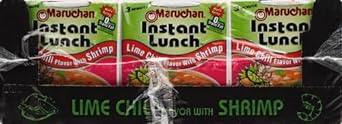 Maruchan Instant Lunch Lime Chili Flavor With Shrimp, 2.25 Oz, Pack Of 12