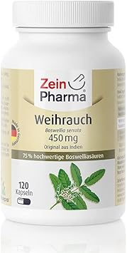 Zeinpharma Boswellia Frankincense, 120 Vegetarian Capsules, 1 X 69 G