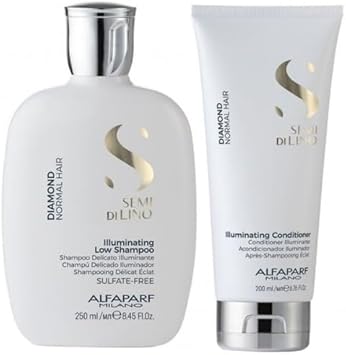 Alfaparf Semi Di Lino Diamond Illuminating Low Shampoo 250Ml + Conditioner 200Ml"Duo Set"