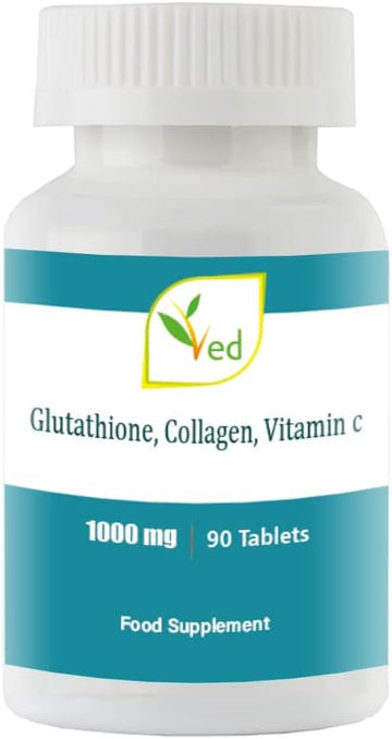 Ved Reduced L-Glutathione, Collage, Vitamin C Tablets | 1000Mg X 90 Tablets
