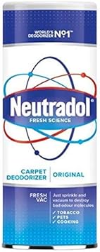 Three Packs Of Neutradol Carpet Odour Destroyer Vac N Clean Original 350 Grammes