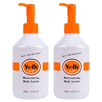 Yu-Be Hand & Body Lotion Deeply Hydrating Moisturizer Pump Bottle (Duo) For Extra-Dry Skin - Day & Night Daily Moisturizing Skin Cream | Good For Cracked Heels I Non-Greasy - 10.25 Fl. Oz. (2 Pcs)