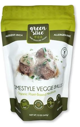 Green Slice Homestyle Veggie Balls 6/12Oz Bags | Wholesome, Gluten Free Plant-Based Meatballs | Vegan, Allergen-Free, Made In Vermont