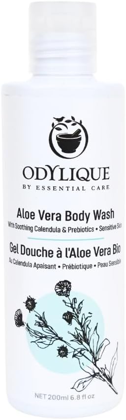 Odylique Aloe Vera Body Wash 200Ml | Unscented | Vegan, Organic & 100% Natural | Sulphate Free
