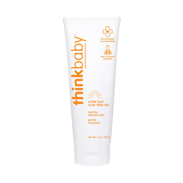 THINK Thinkbaby Aloe Vera After Sun Relief Gel - EWG Verified Natural After Sun Skincare for Face & Body - Hydrating, Soothing, Moisturizing Sunburn Solution for Babies & Toddlers, 8oz