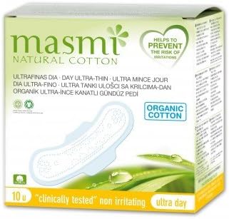 Masmi Organic Cotton Daily Pads With Wings 12 Packs Of 10 Pieces Each