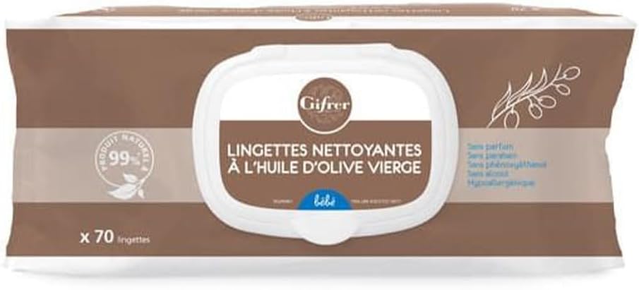 Gifrer Wipes With Virgin Olive Oil 70 Wipes