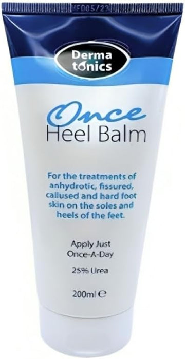 Dermatonics Once Heel Balm - Long-Lasting Relief For Rough, Dry, And Callused Heels And Feet | Paraben-Free And Clinicaly Proven | Visible Result In 8 Days | 200 Ml