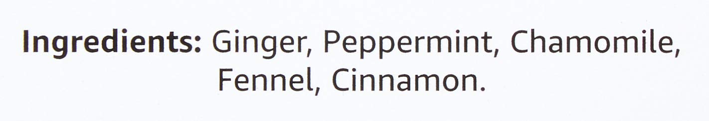 Amazon Brand - Happy Belly Ginger Herbal Tea Bags, 20 Count (Pack of 1)