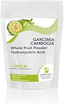 Garcinia Cambogia Whole Fruit Powder 500Mg 30 Capsules Health Food Supplements Nutrition Hydroxycitric Acid Hca Malabar Tamarind Healthy Mood