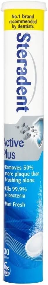Steradent Active Plus Tablets 30 Per Pack