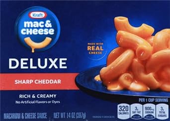 Kraft Deluxe Sharp Cheddar Macaroni & Cheese Dinner (14 Oz Box)
