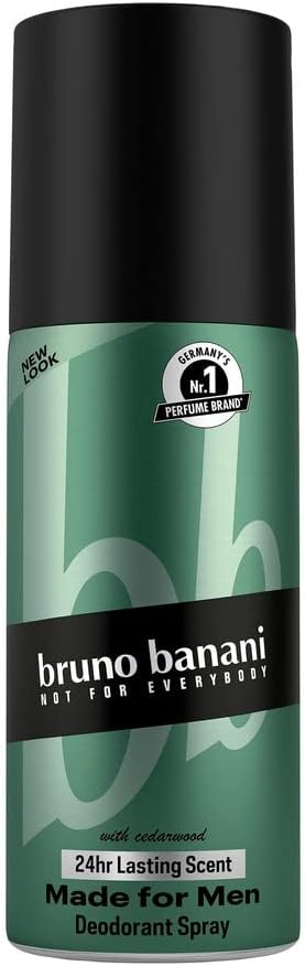 Bruno Banani Made For Men Deodorant Body Spray With Aquatic Fresh Men'S Fragrance, 24 Hours Long-Lasting, 150 Ml
