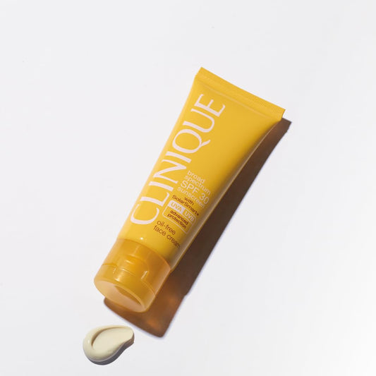 Clinique Broad Spectrum Spf 30 Sunscreen Oil-Free Face Cream | Safe For Sensitive Skin, 1.7 Fl Oz : Beauty & Personal Care