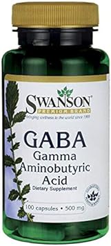 Swanson Amino Acid Gaba 500 Milligrams 100 Capsules